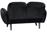 Atlantic Home Collection Ben, canapé 2 Places, Velours, Noir