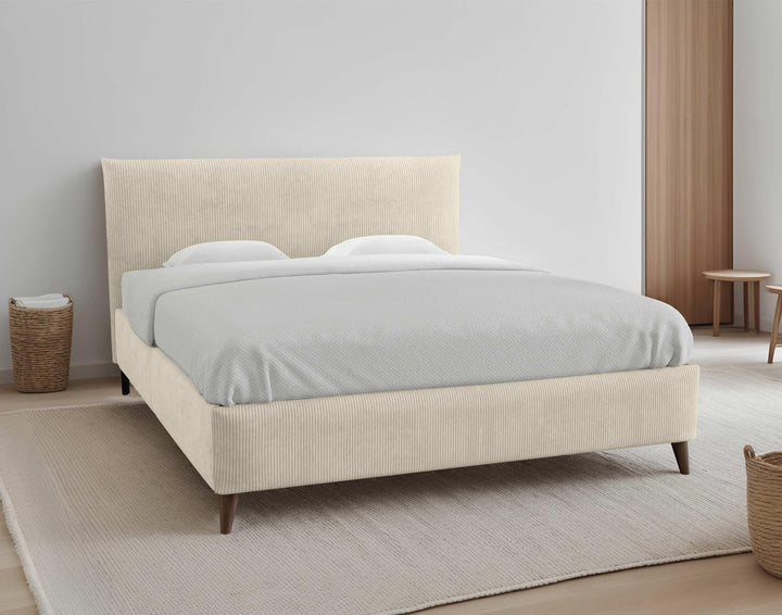Best Mobilier - Botticelli - Cadre de lit - 160x200 - en Velours côtelé - Beige Best Mobilier - Botticelli - Cadre de lit - 160x200 - en Velours côtelé - Beige