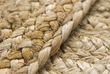 HAMID - Tapis Jute Naturel, Jute Alhambra Rond, Tressé à la Main, Tapis 100% Fibre de Jute pour Salon, Chambre, Décoration, (200x200cm)