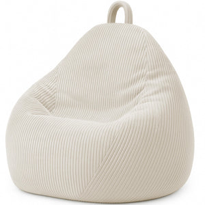 bananair - Pouf Poire Velours Côtelé, Housse Lavable, 80x70 cm, Beige bananair - Pouf Poire Velours Côtelé, Housse Lavable, 80x70 cm, Beige