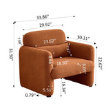 MEXUS Chaise de Loisirs, siège de canapé, Fauteuil de Loisirs, Petit canapé Simple, adapté à la Chambre à Coucher/Home cinéma/Salon (Orange)