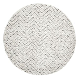 Safavieh Tapis Chevron pour Salon, Salle à Manger, Chambre à Coucher - Collection Adirondack - Poils Courts - Ivoire et Anthracite - 155 x 229 cm