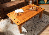 MASSIVMOEBEL24.DE Table Basse 110x60 Acacia laqué Miel Oxford #0428