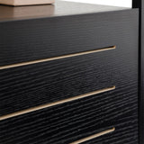 IDIMEX Table de Chevet ARUMA H 51 cm avec 1 tiroir, Plateau en Verre au Style Moderne et Industriel Coloris Noir, pour Chambre avec Rangement Niche Ouverte