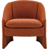 HOMIFAB Fauteuil Arrondi en Tissu bouclé Rouille - Ami