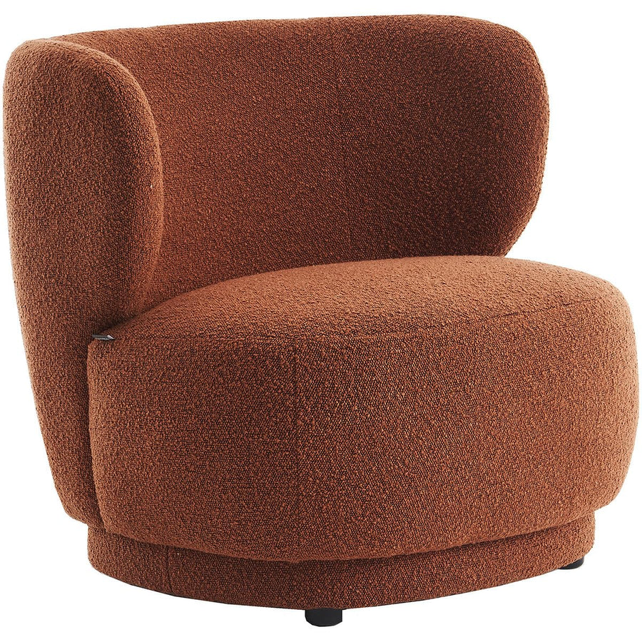 HOMIFAB Fauteuil en Tissu Bouclette Rouille - Ester
