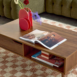 sweeek - Table Basse Vintage décor Bois de Noyer