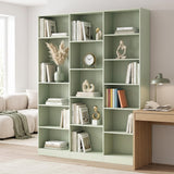 HOMCOM Bibliothèque 6 Niveaux 17 Compartiments 149 x 23,6 x 188 cm Vert