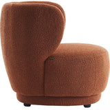 HOMIFAB Fauteuil en Tissu Bouclette Rouille - Ester