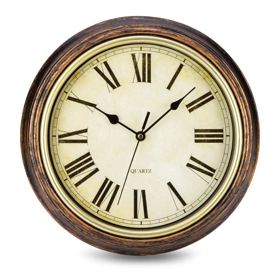 VINILITE Horloge Murale Vintage Horloge Rétro Silencieuse sans Tic-Tac Pendule Murale Classique de 30cm Décoration pour Salon, Cuisine, Ecole, Bureau VINILITE Horloge Murale Vintage Horloge Rétro Silencieuse sans Tic-Tac Pendule Murale Classique de 30cm Décoration pour Salon, Cuisine, Ecole, Bureau