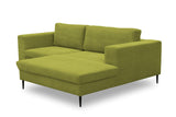 DOMO. collection Modica Canapé d'angle Moderne en Forme de L sans Sol - 244 x 173 x 83 cm (l x p x h) - Vert