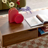 sweeek - Table Basse Vintage décor Bois de Noyer