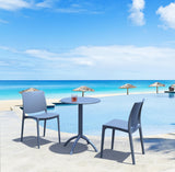 CLP Chaise D'Extérieur Empilable Maya en Plastique I Chaise De Balcon Résistante Aux UV I Chaise De Terrasse, Couleur:Bleu Clair