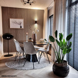 Kick Collection Ensemble de 4 Chaise de Salle à Manger Velvet - Velours - Noir - Moderne et de Haute qualité - Tissu Velours et métal - Disponible dans de Nombreuses Couleurs