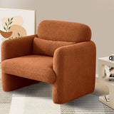 MEXUS Chaise de Loisirs, siège de canapé, Fauteuil de Loisirs, Petit canapé Simple, adapté à la Chambre à Coucher/Home cinéma/Salon (Orange)