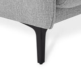 Sicaan Canapé 3 Places Industriel Sasha en Tissu Gris Clair – Canapé Droit Rectiligne Élégant et Robuste – Sofa Confortable Style Urbain Chic pour Salon, Appartement ou Loft – 203 x 85 x 86 cm