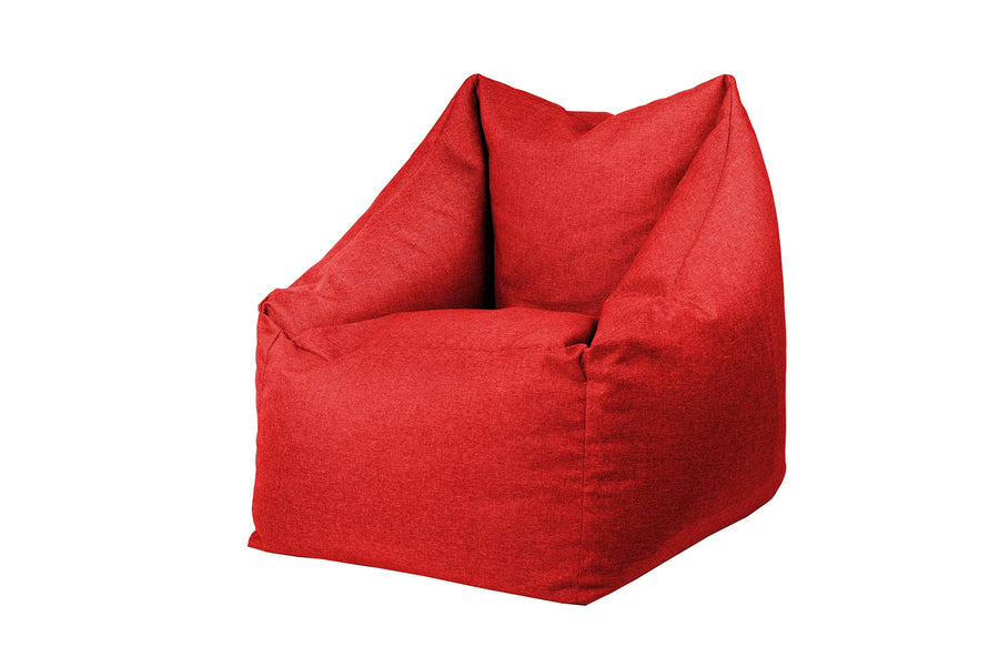 chilly pilley Pouf Fauteuil Mini Coussin De Siège Coussin De Sol avec Dossier Fauteuil pour Enfants Intérieur Et Extérieur Différentes Couleurs (Rouge)