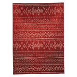 UnAmourDeTapis Tapis Berbère Style, 270 X 370 Cm, Motif Berbère, Rouge, Grand Salon Salle À Manger, Poils Ras Tissé en Belgique, Style Scandinave Bohème, 3108