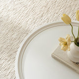 Cagnolier Table Basse Ronde Blanche, Table de Salon avec Design strié, Table Basse Blanche en Forme de Champignon avec Les Dimensions φ70 × 38 cm, Table de Salon en pin pour Salon, Chambre et Balcon