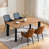 CLIPOP Lot de 2 Chaises de Salle à Manger Avec Accoudoirs - Rembourrées pour Cuisine, Salon, Bureau, Chambre à Coucher - Fauteuil Lounge Set (1, Similicuir Gris-Brun)