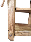 Biscottini Table Haute 82x57x64 cm Made in Italy | Meuble Cuisine en Bois Massif | Établi Pliant | Table Haut Cuisine en Bois