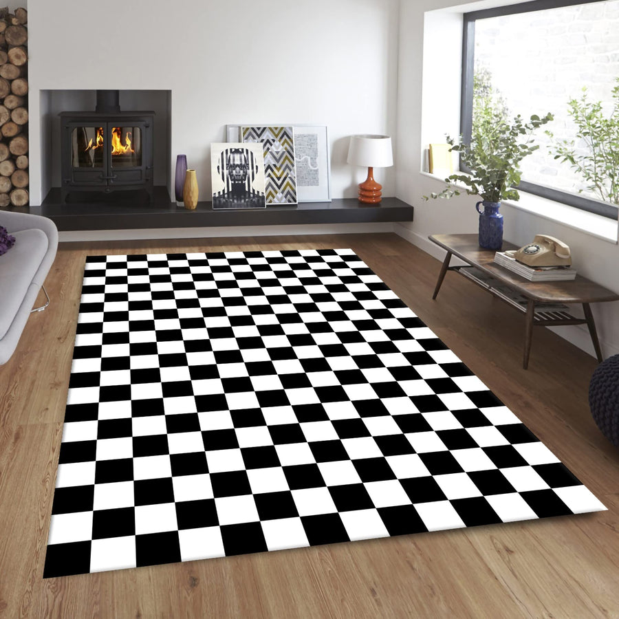 Mani Textile - Tapis Damier Dimensions - 160x230