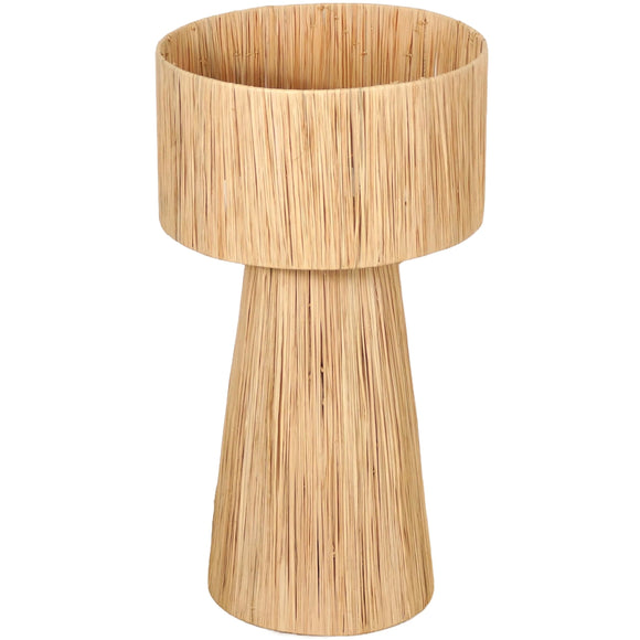 Bohome Living - Lampe de Table Naturelle, Lampe de Chevet Raphia, Lampe de Bureau, Fait Main (Taille M : 50cm)