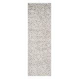 Safavieh Tapis Chevron pour Salon, Salle à Manger, Chambre à Coucher - Collection Adirondack - Poils Courts - Ivoire et Anthracite - 155 x 229 cm