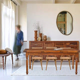 Biscottini Table à Manger Extensible 180x80x90 cm Made in Italy - Table Salle à Manger Extensible en Bois Massif - Table Bois Salle a Manger