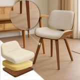 CLP Chaise de Salle à Manger Beverley Tissu, Chaise de Cuisine en Bois, avec Dossier, Fauteuil rembourré, Couleur:Noyer/crème