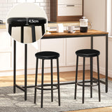 HOOBRO Lot de 2 Tabourets de Bar, Tabouret de Petit-déjeuner rembourrés en PU, Chaises Hautes avec Repose-Pieds, Facile à Assembler et à Nettoyer, pour Cuisine, Restaurant, Café, Noir EBB30BY01