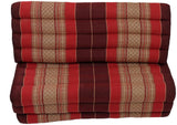 Fine Asianliving Coussin Thaï Triangulaire avec Matelas 3 Parties XXXL - 90x190cm - Bordeaux Matelas Tapis de méditation Coussin thaï Kapok 301-N08