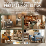 CLP Fauteuil Rembourre en Velours cotele Kioni avec accoudoirs, Fauteuil Bergere Jusqu a 150 kg, Fauteuil Relax et TV pour Salon Couleur:Marron foncé