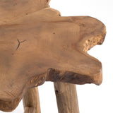 DESIGN DELIGHTS TABOURET en Bois Tree | Acajou, 50x40x30 cm | Tabouret pour Plantes, tabouret en Tronc darbre, Table dappoint, tabouret Racine, Naturel