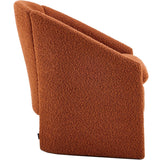 HOMIFAB Fauteuil Arrondi en Tissu bouclé Rouille - Ami