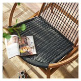 Fauteuil d'appoint en rotin Canapé en bois, chaise de loisirs tissée en corde de chanvre, fauteuil inclinable simple for balcon, chaise longue for patio, jardin et terrasse, élégant et confortable Fau