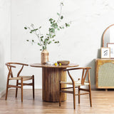 Lot de 2 chaises de salle à manger modernes en poly et écorce en forme d'os triangulaires en noyer avec assise confortable pour cuisine et salle à manger