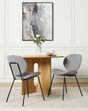 Lot de 2 Chaises de Salle à Manger Design Rétro Sans Accoudoirs en Polyester Noir et Blanc Luana