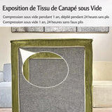 Générique Canapé-Lit Double 3,00m en Velours Côtelé Gris, Compression Vide, Mousse Haute Densité, 300x100x72cm, Design Moderne Sculptural pour Salon
