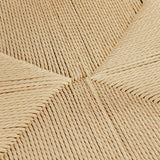 Chaise Fauteuil de Table en Bois Naturel et Assise tressée Beige H 73 cm - Atmosphera