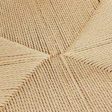 Chaise Fauteuil de Table en Bois Naturel et Assise tressée Beige H 73 cm - Atmosphera
