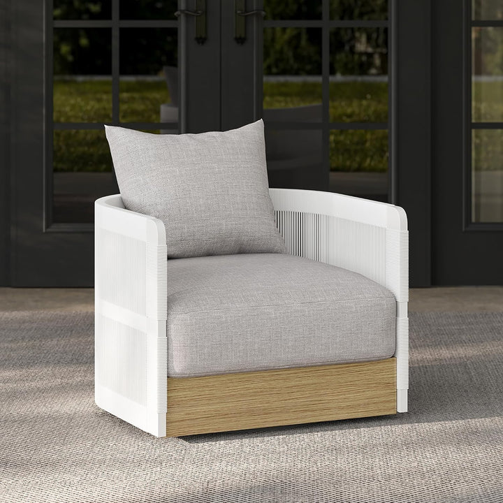 Homary Fauteuil de Jardin Pivotant 360°, Cadre Aluminium