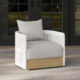 Homary Fauteuil de Jardin Pivotant 360°, Cadre Aluminium