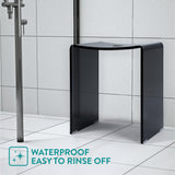 Navaris Tabouret de Douche – Siège en Acrylique 43,5 x 37 x 28 cm capacité maximale 100 kg – Tabouret antidérapant pour Salon Cuisine Couloir