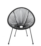 Ambientehome Lot de 2 fauteuils Acapulco - Noir
