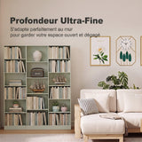 HOMCOM Bibliothèque 6 Niveaux 17 Compartiments 149 x 23,6 x 188 cm Vert