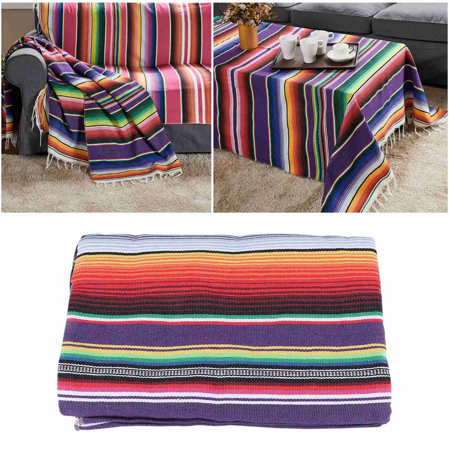 Jevina Nappe de table mexicaine pour fête mexicaine décorations de mariage, saltillo mexicain sérape couverture de table nappe de table tapisserie coton couverture pique-nique 150 x 200 cm Jevina Nappe de table mexicaine pour fête mexicaine décorations de mariage, saltillo mexicain sérape couverture de table nappe de table tapisserie coton couverture pique-nique 150 x 200 cm