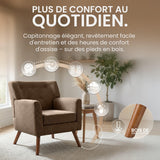 CLP Fauteuil Rembourre en Velours cotele Kioni avec accoudoirs, Fauteuil Bergere Jusqu a 150 kg, Fauteuil Relax et TV pour Salon Couleur:Marron foncé