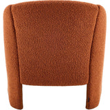 HOMIFAB Fauteuil Arrondi en Tissu bouclé Rouille - Ami