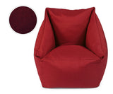 chilly pilley Pouf Fauteuil Mini Coussin De Siège Coussin De Sol avec Dossier Fauteuil pour Enfants Intérieur Et Extérieur Différentes Couleurs (Rouge)